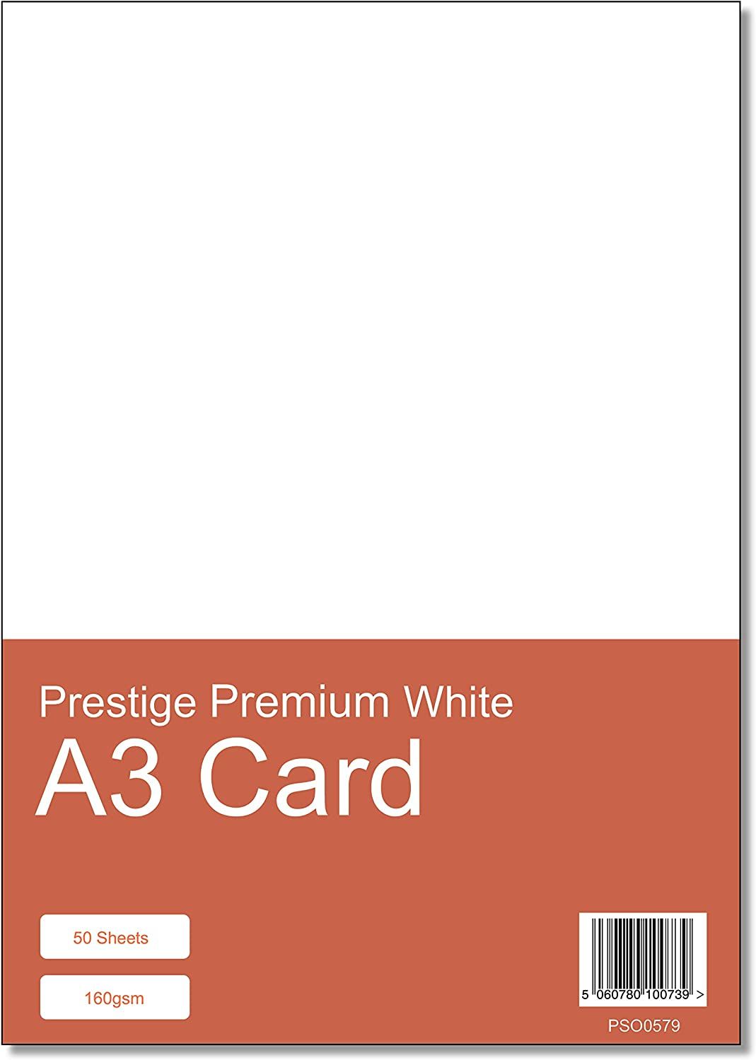 Prestige A3 160gsm White Card Pack - 50 Sheets