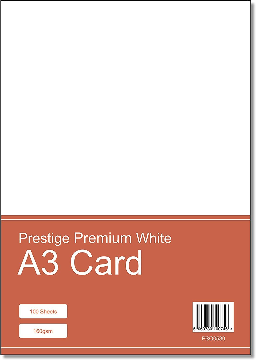 Prestige A3 160gsm White Card Pack - 100 Sheets