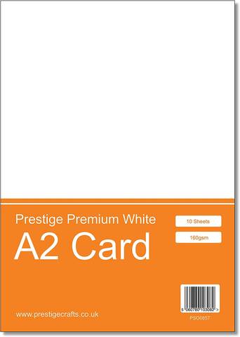 Prestige A2 White Craft Card - 160gsm - 10 Sheets