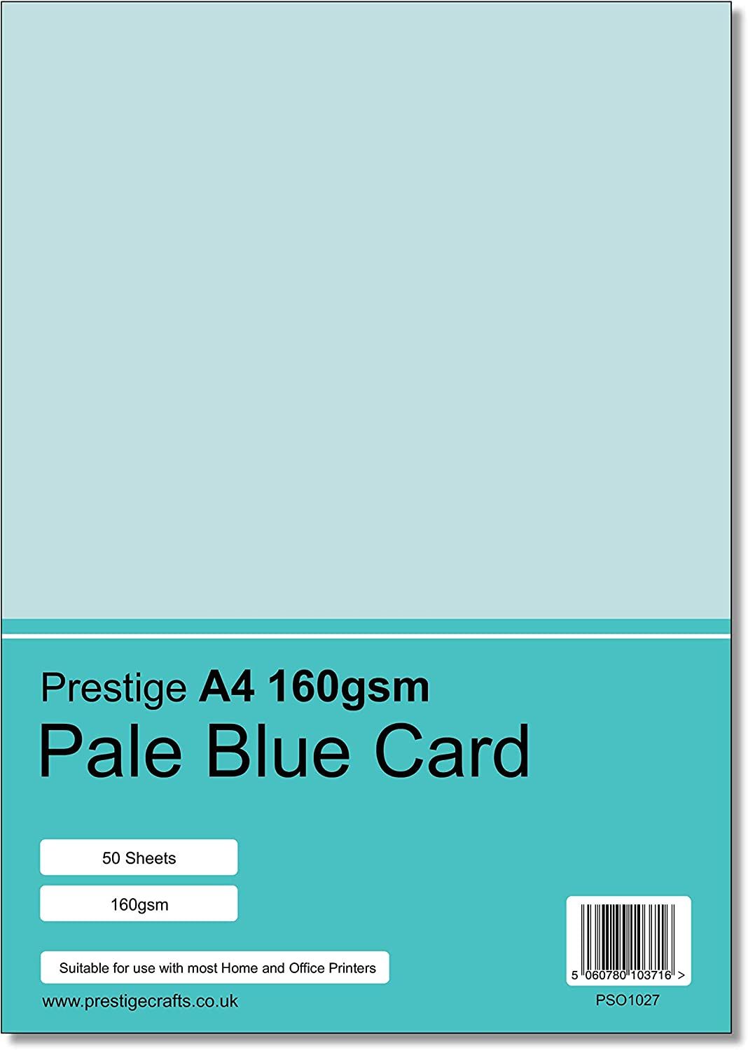 Prestige A4 160gsm Pale Blue Card - 50 Sheets per Pack
