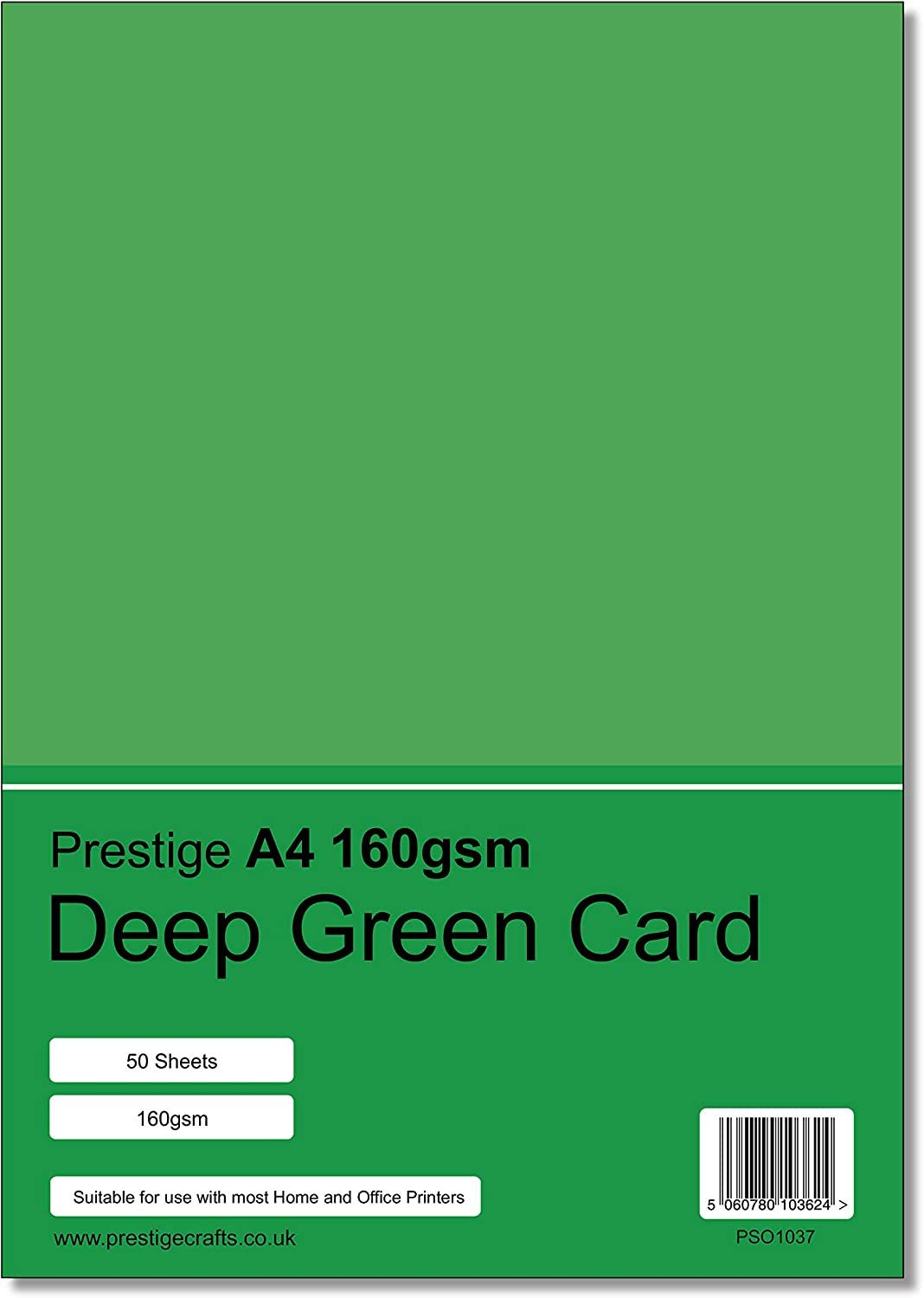 Prestige A4 160gsm Deep Green Card - 50 Sheets per Pack