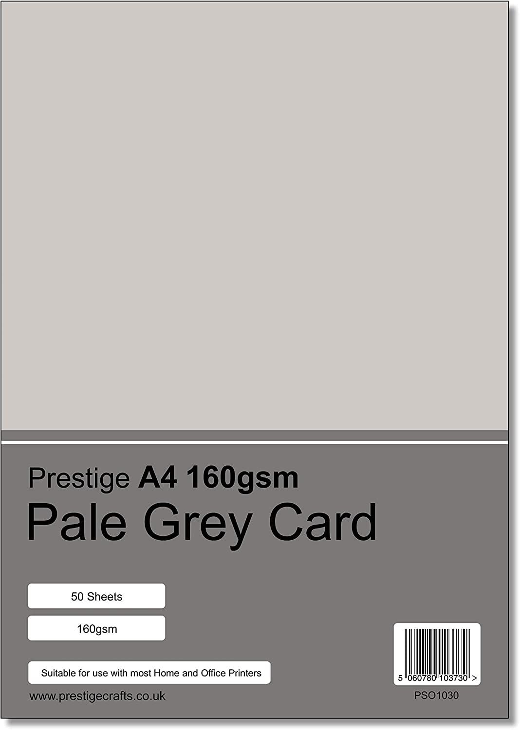 Prestige A4 160gsm Pale Grey Card - 50 Sheets per Pack