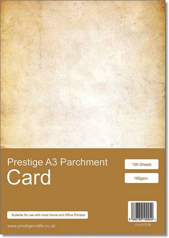 Old Style - Antique Vintage - Parchment Card - Craft Card - Menu Card - A3 Size - 160gsm - 100 Sheets